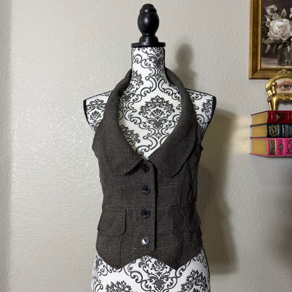 Charlotte Russe Black Textured Vest